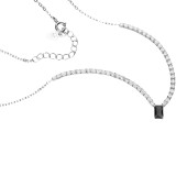 Colier tenis argint cu piatra neagra DiAmanti SMT-1021B-N-AS